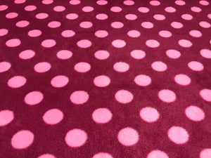 PINK DOTS ON DEEP RASPBERRY PINK