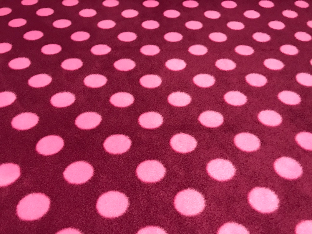 PINK DOTS ON DEEP RASPBERRY PINK