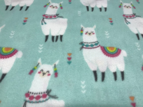 LLAMAS ON SEAFOAM GREEN