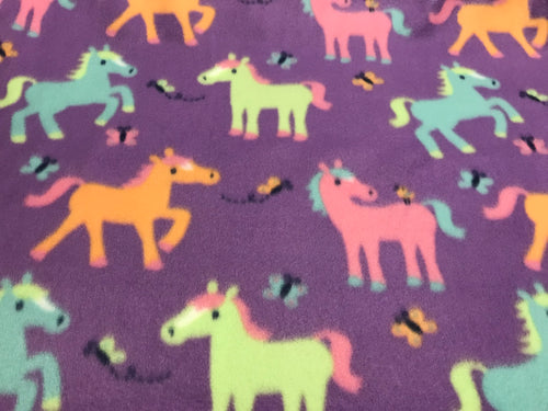 PASTEL HORSES ON PURPLE