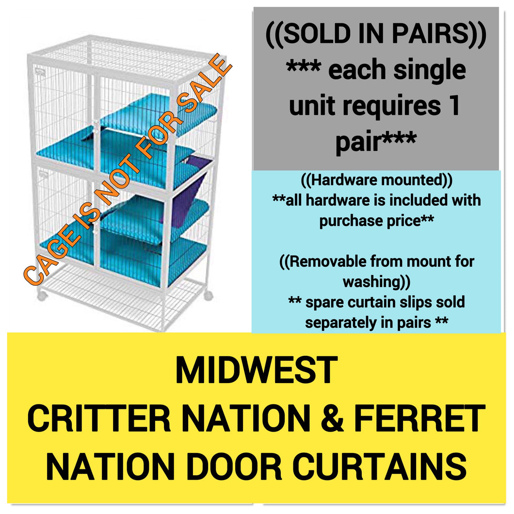 CUSTOM MIDWEST NATION MOUNTABLE DOOR CURTAINS [Sold in PAIRS]