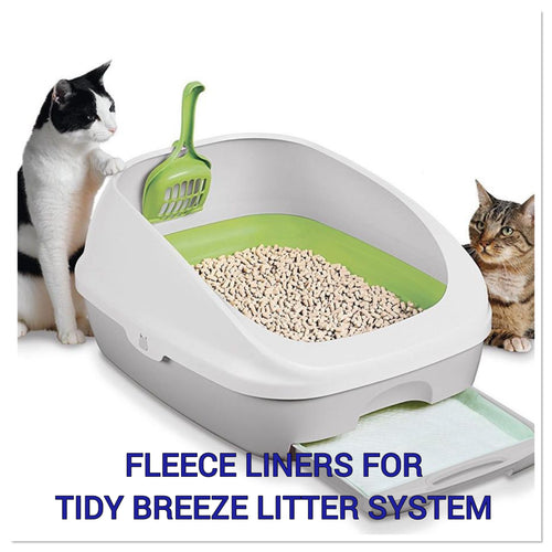 9.5”x15” TIDY BREEZE CAT LITTER BOX FLEECE LINER PADS