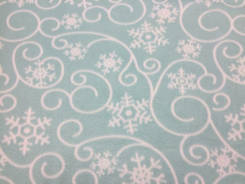 SNOWFLAKE SWIRLS ON TURQUOISE