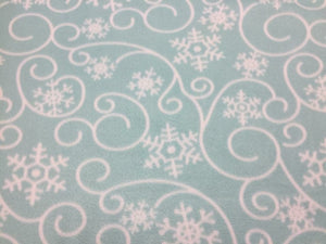 SNOWFLAKE SWIRLS ON TURQUOISE