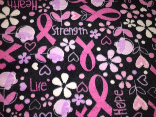 CANCER AWARENESS RIBBON ON BLACK