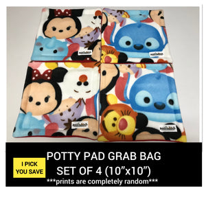 [SET OF 4] 10”x10” (1 LAYER STANDARD) POTTY PAD GRAB BAG