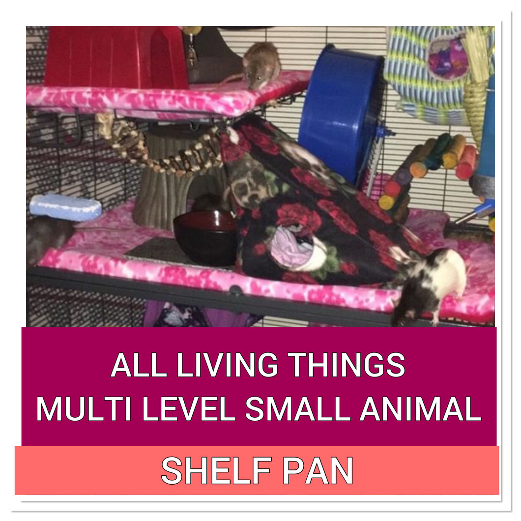 CUSTOM SHELF PAN ALL LIVING THINGS FLEECE CAGE LINERS (Many Absorbency Options)