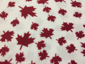 RED MAPLE LEAF ON WHITE