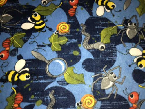 BEES & SPIDERS ON BLUE