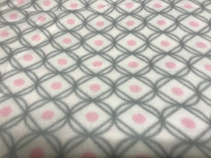 PINK DOT CIRCLE SQUARE ON WHITE