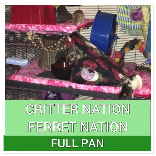 CUSTOM FULL PAN CRITTER NATION/FERRET NATION FLEECE CAGE LINERS (Many Absorbency Options)