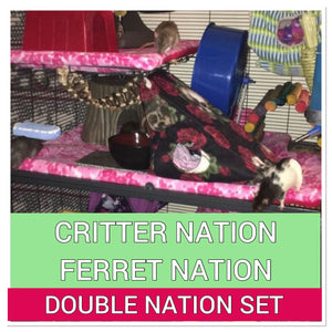 CUSTOM LINER SET FOR [DOUBLE] CRITTER NATION/FERRET NATION FLEECE CAGE (Many Absorbency Options)