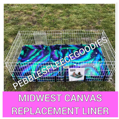 CUSTOM MIDWEST CANVAS REPLACMENT FLEECE CAGE LINERS (Many Absorbency Options)