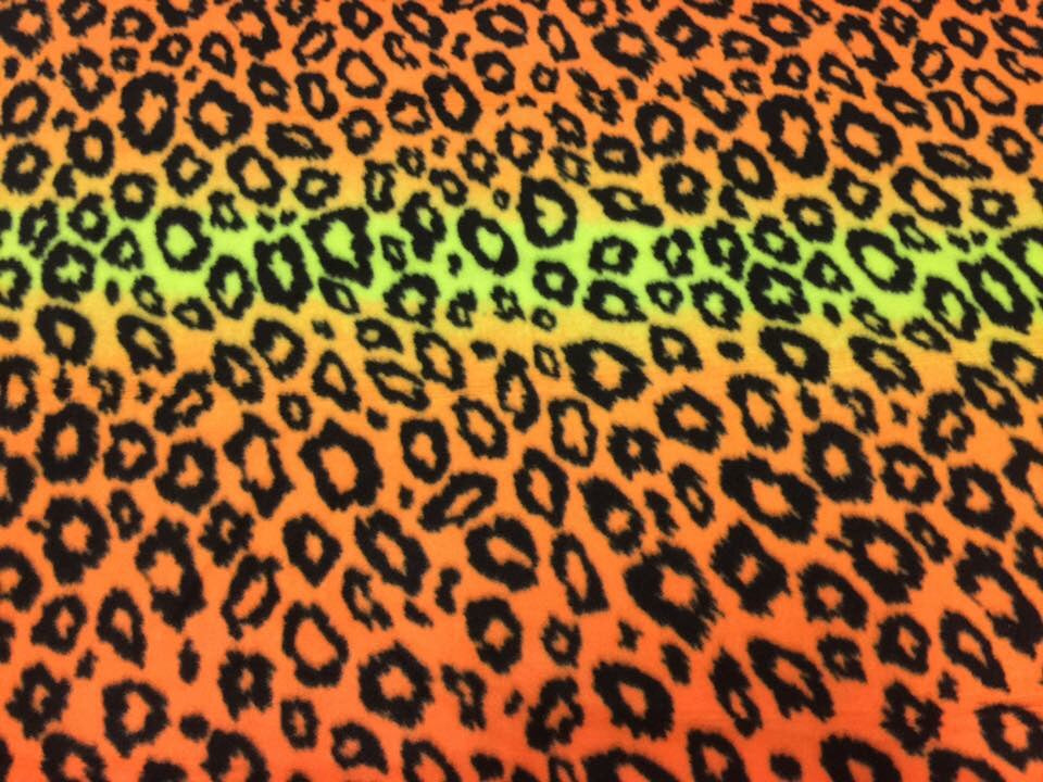 ORANGE GREEN CHEETAH SPOTS