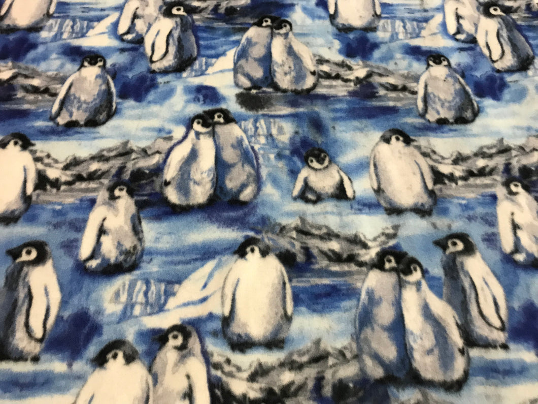 ICY PENGUINS ON BLUE