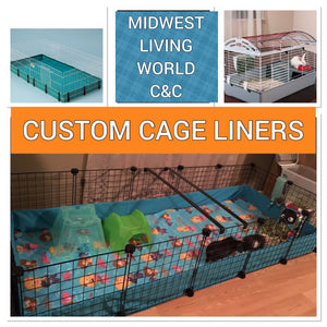 CUSTOM YOU & ME LIVING THE DREAM FLEECE CAGE LINERS (Many Absorbency Options)