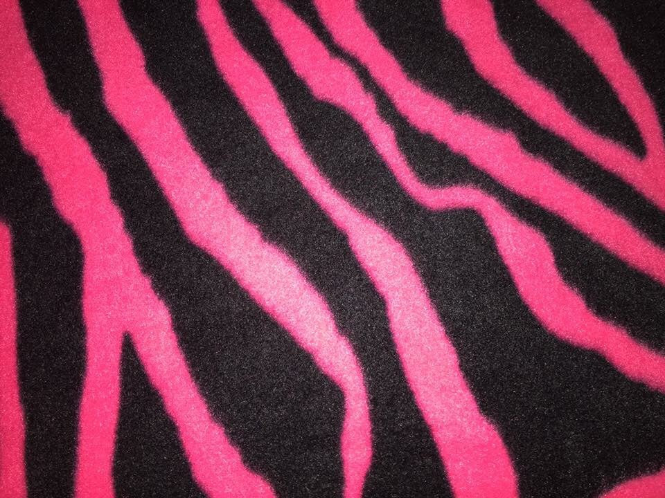 NEON PINK ZEBRA STRIPES