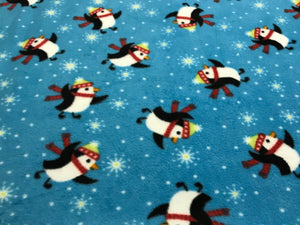 WINTER PENGUINS ON FROSTY BACKGROUND