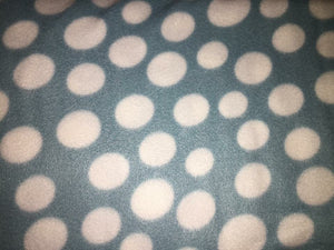 WHITE DOTS ON BABY BLUE