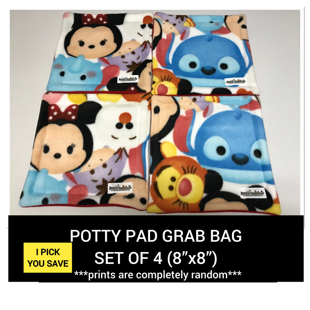 [SET OF 4] 8”x8” (1 LAYER STANDARD) POTTY PAD GRAB BAG