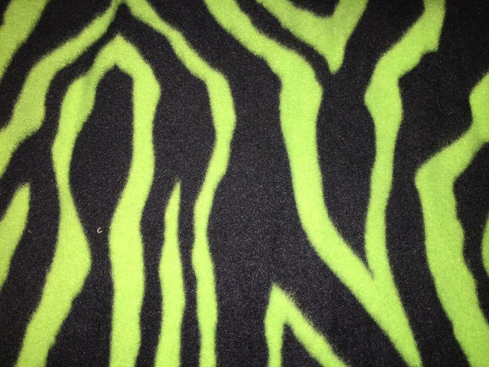 NEON GREEN ZEBRA STRIPES