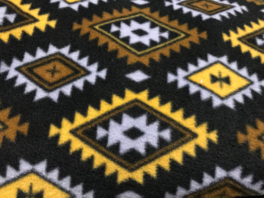 AZTEC GOLD BROWN GREY ON BLACK