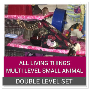 CUSTOM LINER SET FOR [DOUBLE] ALL LIVING THINGS MULTI LEVEL CAGE (Many Absorbency Options)