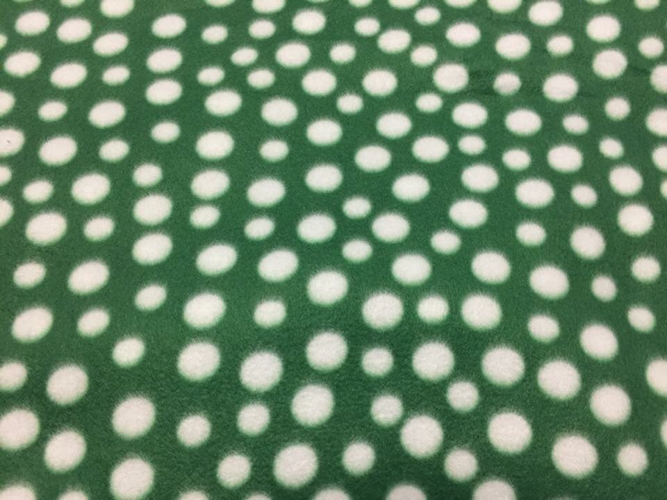 WHITE DOTS ON GREEN