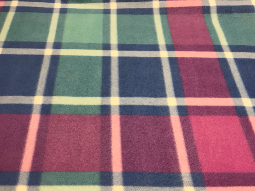 PINK BLUE GREEN PLAID